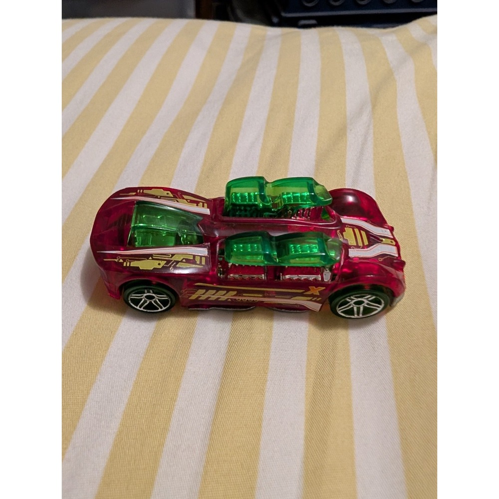 Mattel Hot Wheels Stunt Race Car What 4-2 Red Green Diecast 2018 City Series